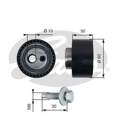 GATES T41140 Eksantrik Gergi Rulmani Ayarli P206-P306-P307-P406-Berlingo-Jumper-Jumpy-Ducato-Xsara 2.0 Hdi98-